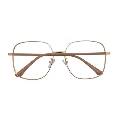 Anti-blue Light Myopia Glasss Unisex Metal Big Frame Myopic Eyeglasses Women Men Glasses for Nearsighted Vision 0-0.5-1-6