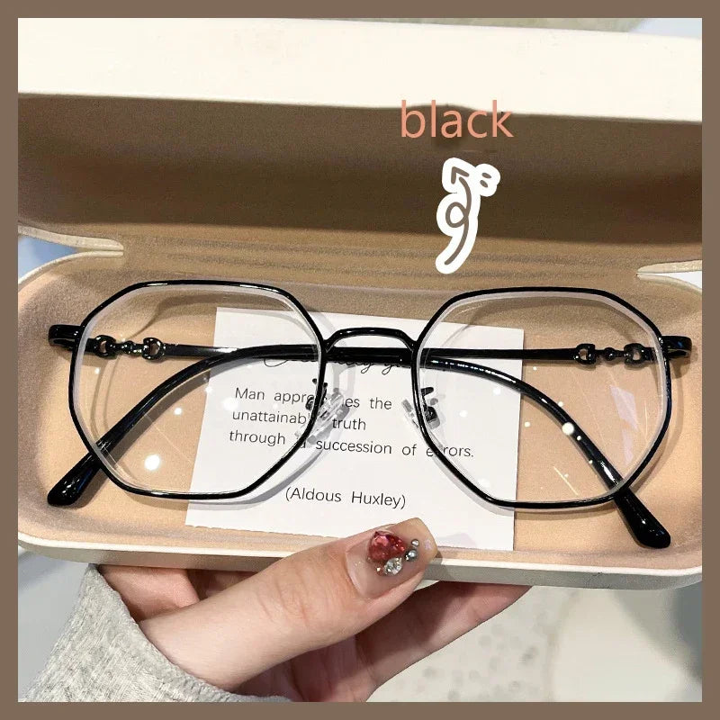 Luxury Anti-blue Light Myopia Glasses Trendy Women’s Minus Diopter Eyewear Fashion Near Sighted Glasses Prescription Eyeglasses