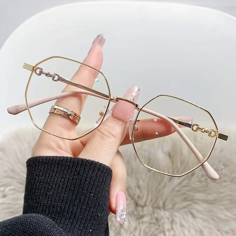 Luxury Anti-blue Light Myopia Glasses Trendy Women’s Minus Diopter Eyewear Fashion Near Sighted Glasses Prescription Eyeglasses