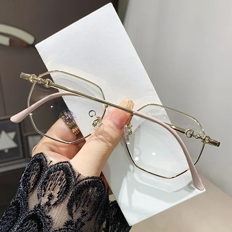 Luxury Anti-blue Light Myopia Glasses Trendy Women’s Minus Diopter Eyewear Fashion Near Sighted Glasses Prescription Eyeglasses