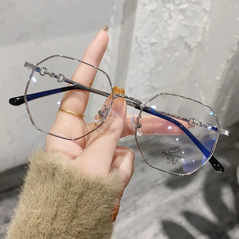 Luxury Anti-blue Light Myopia Glasses Trendy Women’s Minus Diopter Eyewear Fashion Near Sighted Glasses Prescription Eyeglasses