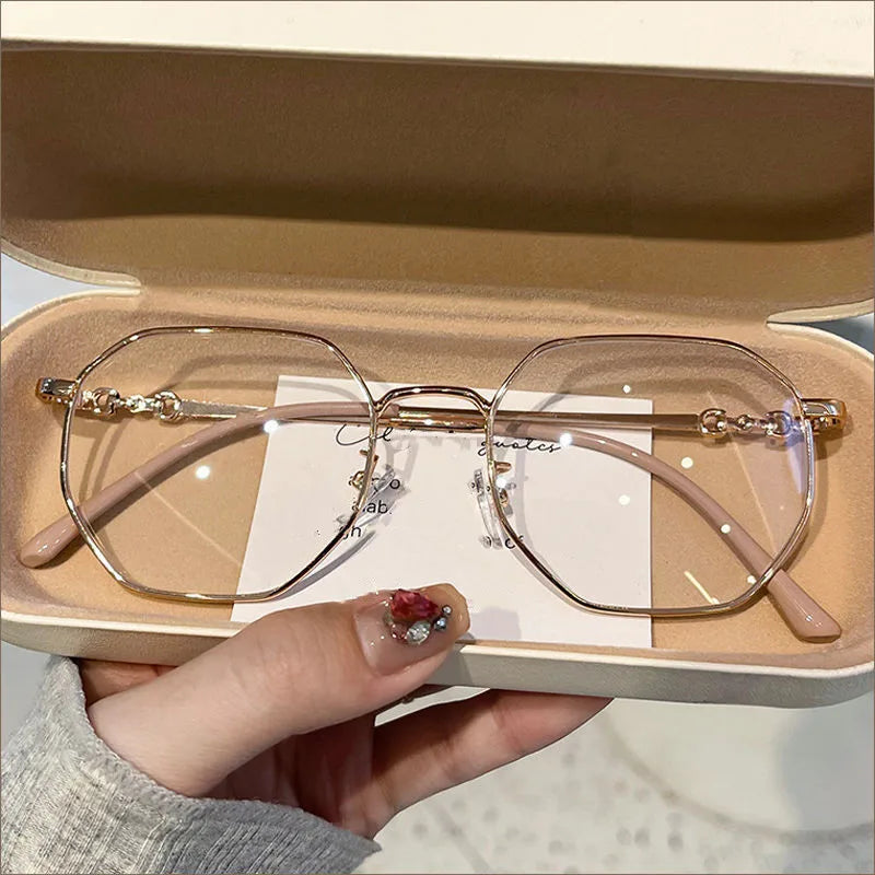 Luxury Anti-blue Light Myopia Glasses Trendy Women’s Minus Diopter Eyewear Fashion Near Sighted Glasses Prescription Eyeglasses