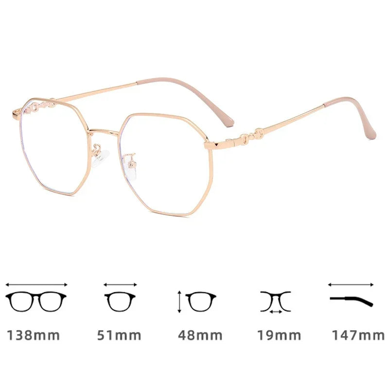 Luxury Anti-blue Light Myopia Glasses Trendy Women’s Minus Diopter Eyewear Fashion Near Sighted Glasses Prescription Eyeglasses