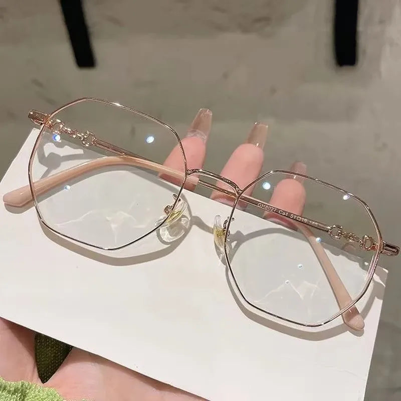 Luxury Anti-blue Light Myopia Glasses Trendy Women’s Minus Diopter Eyewear Fashion Near Sighted Glasses Prescription Eyeglasses