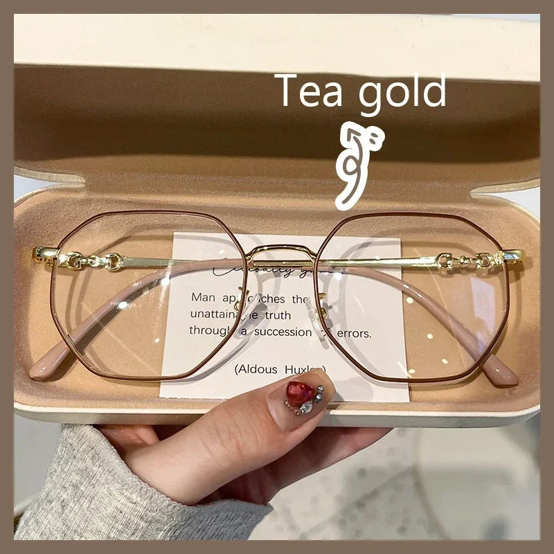 Luxury Anti-blue Light Myopia Glasses Trendy Women’s Minus Diopter Eyewear Fashion Near Sighted Glasses Prescription Eyeglasses